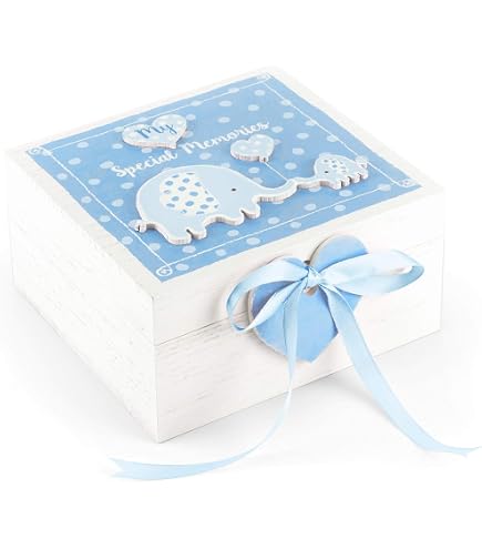 Scatola Ricordo Primi Capelli In Legno - Porta Ricordi Infanzia 5x5x3.6cm Per Baby Shower E Compleanni