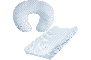iEvolve Nursing Pillow Cover Breast feeding Pillow Support Positioner lounger cover for Baby Boy Girl, Cover Only(BabyBlue)
