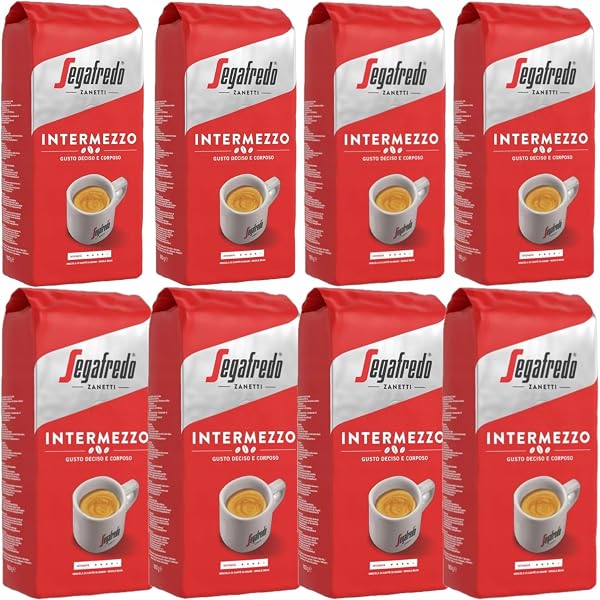 Café En Grains Darboven Alberto Caffè Crema - Lot De 8 Paquets De 1 Kg - Arômes épicés Et Notes Veloutées