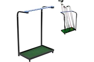 Keenso Organisateur de Club de Golf, Support de Support pour Organisateur de Stockage de Clubs de Golf en Acier Durable à 9 Trous