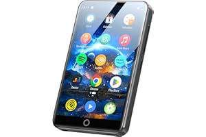 Odtwarzacz MP3 ze Spotify, MECHEN MP3 Player Bluetooth WLAN, przenośny odtwarzacz MP4 z systemem Android z muzyką Amazon, Deezer, kompatybilny z dźwiękiem, ekran dotykowy 4" (Szary)