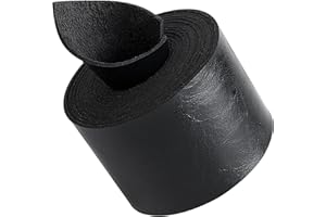 GORGECRAFT Schwarzes Lederband 50mm Breit 200cm Lang Einseitig Flache Kordel Litschi-Muster Lederstreifen Für Heimwerker Basteln, Projekte Kleidung Schmuck Verpackung