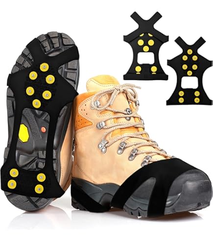 Pack of 2 Non-Slip Shoe Spikes, Black, 20 x 13 x 3 cm, 100 g
