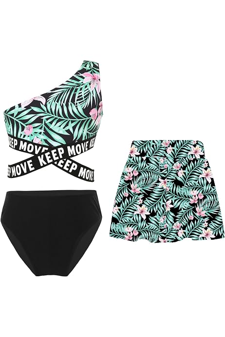 Maillot De Bain 3 Pièces Princesse Pour Fille - Haut Bikini + Culotte + Jupe - Style Plage, Piscine, Cosplay - Été - 8