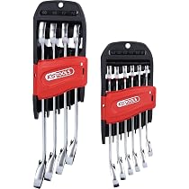 KS TOOLS 503.59014 Clé Mixte à Cliquet DUO GEARplus 14 Mm - Chrome Vanadium - Finition Satinée