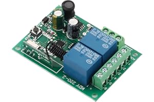 WANDISY 1 Interruttore Telecomando Senza Fili, 220v 433 Mhz Interruttore Ricevitore Rf 2 Canali Interruttore Relè Ricevitore Wireless Relè Controllo Remoto Modulo