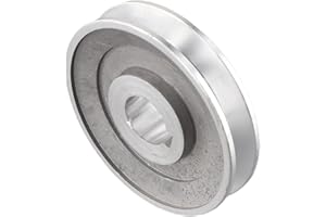 SNOWCHECKING Poulie de courroie de moteur de compresseur d'air, courroie triangulaire à rainure unique de type A, poulie en aluminium de 97 mm de diamètre, accessoire de rechange argenté (97 x 24)