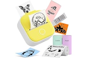 ZOOLION Note Buddy Printer T02 - Sticker MIni Printer with 1 Roll of 2" Sticker Paper - Bluetooth Portable Printer for iPhone iPad Android Kids List Labels Notes Memo DIY Doodle Dash Birthdays Gifts