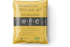 Kit d'essai d'amiante (1 échantillon) - PPE complet, résultats de l'UKAS 24 heures, instructions d'échantillonnage, expédition de retour