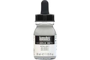 Liquitex Professional Encre Acrylique Flacon Avec Pipette 30 ml Gris Neutre N°5