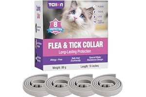 YFCACT Collare Antiparassitario per Gatti 4 Pezzi Collare Gatto Antiparassitario Collare Gatto Antipulci 8 Mesi di Protezione a Lungo Termine Collare Antipulci Impermeabile Regolabile Collare Antipulci Gatto