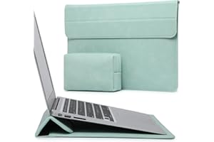 HYZUO 13,3-14 Cali Etui na Laptop z Funkcją Stelaża do MacBook Pro 14 M5/M4/M3/M2/M1 2026-2021, MacBook Pro/Air 13,3, 13,5" 13,8" Surface Laptop, HP Spectre X360 13/14, Miętowa Zieleń