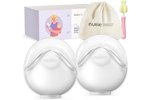 Nuliie 2PCS Raccoglitori di latte materno in silicone per l'allattamento a prova di perdite, raccoglitore di latte portatile da 90 ml, senza BPA, tiralatte manuale indossabile per neonati Essenziali