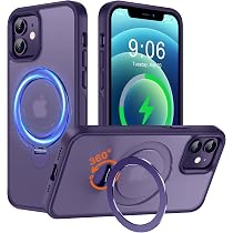 Magnetische Hülle Mit Ständer Für IPhone 12 Pro Max – Militärischer Schutz, Lila, Schlank