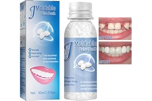 SUNDEER False Teeth Tooth Repair Granules, Tooth Filling Repair Kit, DIY Moldable - Temporary Tooth Repair Beads, Tooth Bonding Kit for Fix The Missing and Broken Tooth, Instantly Confident Smile (1PC)