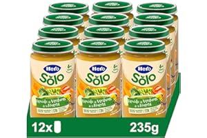 Hero Baby Tarrito Infantil - Tarritos de Hervido de Verduritas de la Huerta, Sin Aceite de Palma, Sin Sal Añadida, Para Bebés desde 4 meses, Ingredientes 100% naturales, 235 g (Paquete de 12)
