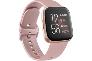 Yisica für Fitbit Versa 2 Armband/Fitbit Versa Armband Damen Herren, Sport Ersatzarmbänder für Fitbit Versa 2 / Fitbit Versa Lite/Fitbit Versa (Roségold)