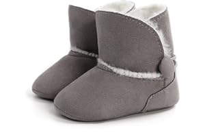 SEHFUPOYE Scarponi da Neve per Neonato e Bambina Suola Morbida per Bambini Scarpe Calde Invernali Stivaletti Scarpe da Passeggio per Neonato Neonato con Bottone 0-18M