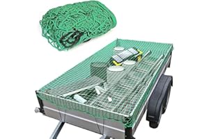 NISORPA Polyethylene Cargo Net Luggage Netting (hook x 15) Mesh Truck Pickup Boat Nets for Secure Loads Truck Bed Cargo Net Trailer Net Cover Safety Net (2x3m)