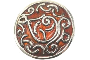 ‎CREATIVE-BEADS Creative-Beads Click-it Button, Charm, Druckknopf, Djin 18mm, f. Armbänder, Gürtel etc., braun