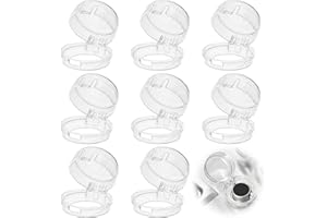 YUXIANLB 8 Pack Stove Knob Safety Covers for Kids, Clear Child Proof Gas Stove Knob Locks, Heat-Resistant Oven Knob Covers, Universal Size Switch Protection Cover Locks for Baby Proofing Child Safety