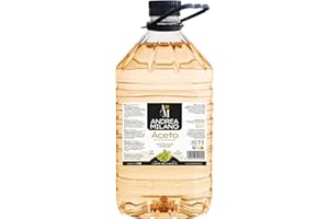 Andrea Milano, Aceto di Vino Bianco, Ideale da Abbinare a Verdure Crude, Ottimo per Marinature e Salse, Gusto Equilibrato, 6% di Acidità, Made in Italy, 5 L