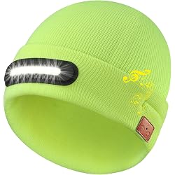 Bonnet Musical LED Rechargeable - 20 Lumières, Micro Amovible, 5 Modes, Taille Unique, Pour Activités Nocturnes