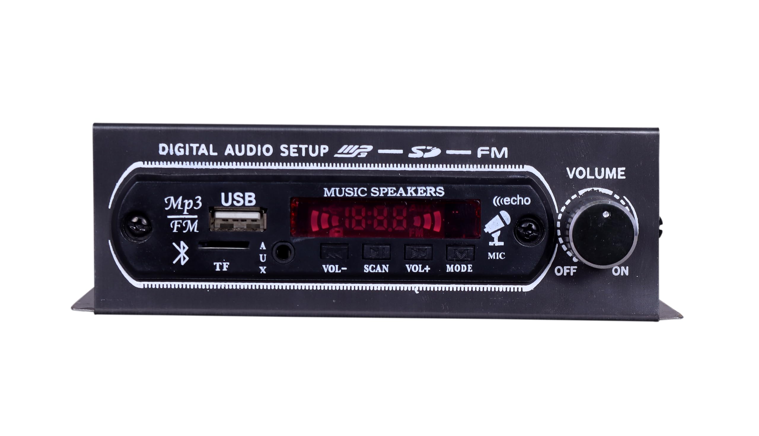 SAENYO Mini Vehicle Audio System with Bluetooth, FM Radio, USB Port, AUX Input for Auto Rickshaw, Bus, Tempo