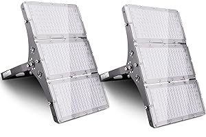 SOLIKU 2×300W Proyector LED Floodlight 24000lm Focos LED Exterior para patio Impermeable IP66 3000K Blanco Cálido, Reflector LED para Patio Garaje Taller