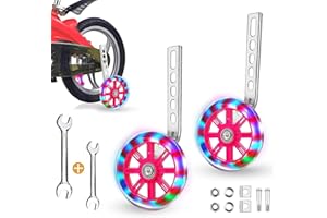 Shengruili Ruote di Supporto per Bambini,Ruote Laterali Bici Bambino,Rotelle Regolabili per Bici,Ruote Ausiliarie per La Bicicletta,Ruote Ausiliarie per Bambini,Rotelle Stabilizzatori (shan-shenfen)