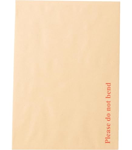 125-Pack A4/C4 "Please Do Not Bend" Envelopes - Brown Manila Board Backed, Peel & Seal, 324mm X 229mm