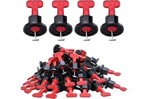 FLEETISE Tile Leveling System Kit 100pcs Tile Leveler Spacers, 2 Special Wrenches, 10 T-pins