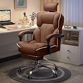 WXJHL Office Chair with Headrest,High Back Executive Chair with Footrest and Ergonomic Lumbar Support,Computer and Video Game