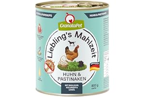 GranataPet Liebling’s Mahlzeit Angus Kurczak i Pasternak w puszkach Karma dla Psa 6 x 800 g