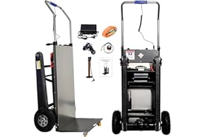 RXFSP 300KG Load Capacity Hand Trucks Heavy Duty, 500W Hand Cart Dolly Electric Stair Climbing Hand Trucks with Rubber Tracks