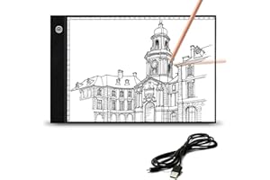 Cskunxia Adjustable Brightness Light Pad A4 Light Box LED Light Board with USB Cable for Diamond Art Painting, Light Drawing, Sketching Animation X-RAY
