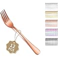 Home Daiana Set Di 2 Forchette Da Tavola In Acciaio Inossidabile, Colore Bordeaux, Eleganti E Lavabili In Lavastoviglie