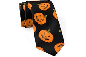 Gaakvrr Halloween Tie for Men, Funny Men's Tie Holiday Season Party Gifts Pumpkins/Bats/Ghost Neckties for Halloween, Holiday Festival Ties for Men