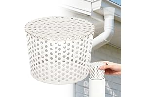 AN-WATTY Rejilla Desague Ducha Jardin, Tapa Desague Terraza, Canalones Y Bajantes, Canalones Pvc Para Lluvia Tejado, Sumidero Terraza, Protector de Canalon de Acero Inoxidable, Para Filtrar Hojas (110-125mm)