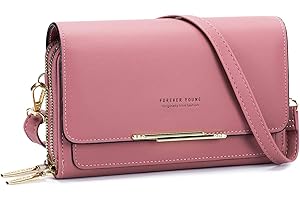 Roulens Borse a Tracolla da Donna,Piccola Borsa per Telefono a Tracolla per Donna con 2 Scomparti Capienti,Borsa Mano PU Pelle Sintetica con Slot per Carte di Credito Cinturino Regolabile