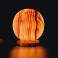 Onyx Marble Table Lamp 6", Round Lamp, Sphere Crystal Lamp, Healing and Therapeutic, Stone Lamps, Perfect to Gift, Marble Home Decor