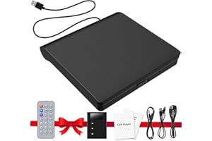 Jimtour Portable External CD Player for Car, New Universal Car CD Player for Car Without CD Player, USB CD Player for Car USB AUX Port, Plugs into Car Laptop TV - with Extra USB Cable and Audio Kit