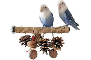 RICHDMI Papagei Beißspielzeug Papagei Vogel Kauspielzeug Käfig Spielzeug Papagei hängende Sitzstangen für Vögel