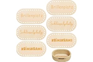 SDHIIOLP 6 Stück Holzboden für Häkelkorb Korbboden zum Häkeln Set Holzböden zum Häkeln Taschenboden DIY Bastelset für Handgefertigte Körbe, Holzbasis für Kreative Projekte Aufbewahrungsbox, 20cm Ovaler