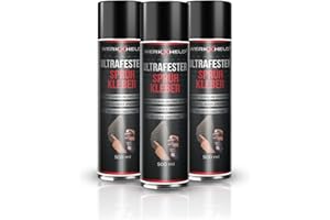 3x WerkXheld 500ml Sprühkleber Dachhimmel - Premium Textilkleber extra stark & Schaumstoff Kleber Filzkleber – Ideal für Basteln DIY & Handwerk