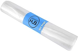 Washroom Hub Sanitary Bin Liner Bags - Hygienic Polythene Bags for 20L Sani Bins (Pack of 100)