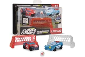 TURBO CHAMPS LaLiga Rojo vs Azul, la Pasión por el Fútbol se Fusiona con la Emoción de los Coches, Compite con tu Equipo, Juguete para Niños y Niñas de 3 Años en Adelante