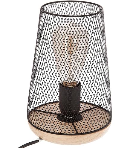 Atmosphera Tischlampe Basalt Schwarz - Metall Lampe Mit E14 Fassung, H 55 Cm (ohne Leuchtmittel)