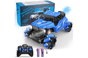 Nauotk Ferngesteuertes Auto, 4WD RC Stunt Car mit sprühen, 360° Drehungen, Licht und Musik, Allradantrieb, 2,4 GHz Monstertrucks, Batterien×2, für Jungen und Mädchen ab 3 Jahren