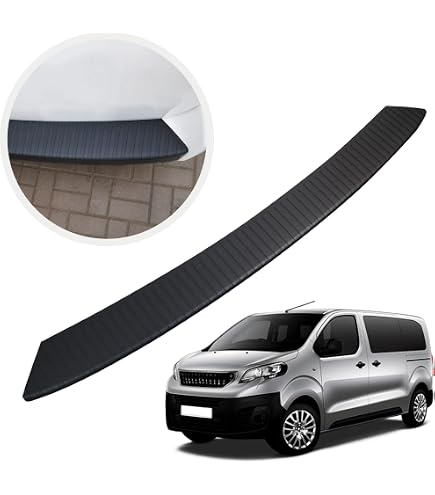 Protection Seuil Arrière Aluminium Noir Mat Compatible Citroën Space Tourer Jumpy Peugeot Traveller Expert Toyota Proace Opel Vivaro